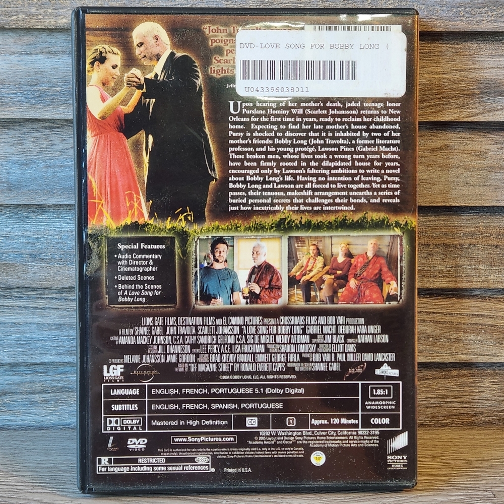 🔥 A Love Song for Bobby Long DVD Movie - Picture 2 of 4